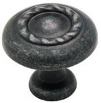 (12 Pack) 1-1/4" Rope Twist Knob Wrought Iron Dark. Fixed Price $40.82.