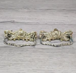 Set Of 2 Vintage Brass Edwardian Drawer Pulls 3" Ctc Ornate Classic Dresser Bail. Fixed Price $24.99.