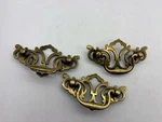 Set Of 3 Vintage Kbc Chippendale Brass Drawer Pull Handles Centers. Fixed Price $20.00.