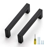 Ravinte 5 Pack Black Cabinet Pulls 4-1/2 Hole Centers, Matte. Fixed Price $29.67.