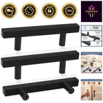 Elegant 5" Square Pull Handles - 30 Count Matte Black Stainless Steel Design. Fixed Price $40.49.