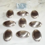 Oval Chrome Cabinet Drawer Pull Knobs 1 5/8 X Inch Set Of 9. Fixed Price $48.00.