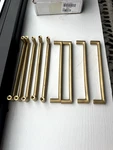 (9) Signature Hardware - 160MM 1/4 Pulls Cabinet Satin Brass. Fixed Price $80.00.