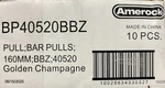 Amerock BP40520BBZ Bar Cabinet Pull,golden Champagne *new* *8 Pack*. Fixed Price $47.99.