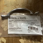 Allen + Roth 3" Center-to-center Polished Chrome Arched Cabinet Pull 4-PACK. Fixed Price $10.00.