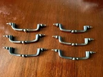 Set Of 6 Vintage National Lock Co 532 Cabinet Drawer/door Pulls Antique Brass. Fixed Price $10.00.