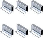 6PCS 1.6" Glass Finger Edge Pull, Window Display Cabinet Door Clip Silver. Fixed Price $14.76.