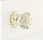 Signature Hardware Amiot Round Glass Cabinet Knob Polished Brass SHW20177. Fixed Price $7.00.
