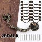 20PACK Vintage Drop Bail Antique Bronze Cabinet Pulls Dresser Drawer Handle Knob. Fixed Price $18.65.