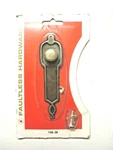 Faultless Hardware Usa 1960 Backplate Drop Bail Pull 6" Centers Dark Brass Mcm. Fixed Price $8.90.