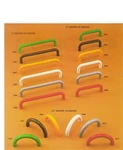 Three Omnia Semi-circular Pull, Black Abs Plastic, 3/8" Diameter, 2-1/2" Centers. Fixed Price $7.95.