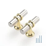 Haliwu 10 Pack Brushed Nickel Cabinet Knobs Gold Kitchen Cabine.... Fixed Price $28.94.