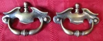 2 Vtg 3.75" National Lock Brass Cabinet Pull Fixed Bail Drawer Handle FO-3741. Fixed Price $18.95.