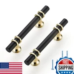 Ravinte 10-PACK 5" Matte Black & Gold Cabinet Pulls Handles Kitchen. Fixed Price $73.77.