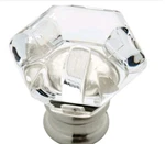 Set Of Brainerd P24045W-116 3/8" Clear Acrylic & Satin Nickel Cabinet Knobs. Fixed Price $14.95.