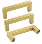 6 Pack 3" Hole Center Cabinet Handles Brushed Brass Kitchen Pulls -gold. Fixed Price $23.99.