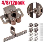 4/8/12PACK Double Roller Catch Cupboard Cabinet Door Closet Latch Brown/silver. Fixed Price $8.64.