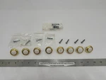 (8) Used Amerock Polished Brass Cabinet Knob White Ceramic BP76244-W3 Cosmetic. Fixed Price $25.90.