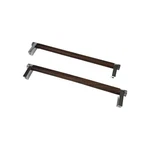 SET/2 Rejuvenation West Slope Drawer Pull Walnut Wood Chrome 8" No Hardware. Fixed Price $32.95.