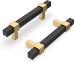 20 Pack Cabinet Handles Black Gold Pulls 3 Inch Hole Center Drawer. Fixed Price $88.99.