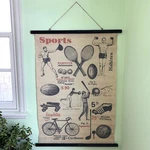 Midwest Cbk Vintage Sports Theme Canvas Scroll Wall Hanging. Fixed Price $69.99.
