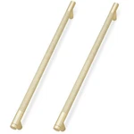 Komotia 6 Pk Brushed Gold Knurled Cabinet Pulls Handles 12-5/8" Hole Centers. Fixed Price $77.48.