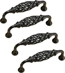 4PCS Birdcage Cabinet Hardware Handle Pull, Cast Iron Antique Door 96BLACK. Fixed Price $23.23.