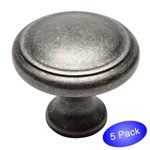 *5 Pack* Cosmas Weathered Nickel Round Cabinet Knob #5982WN. Fixed Price $5.45.