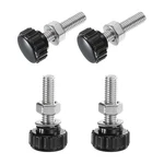 Uxcell 4 Sets Knurled Knobs Thumb Screws With Nuts M6 25MM 18MM, Black. Fixed Price $12.10.