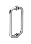 Crl 8" Brushed Stainless Tubular Back-to-back Pull Handle Silver. Fixed Price $29.95.