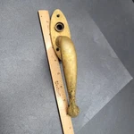 Vintage Rare Brass Pull Handle Doorknob Rosette Salvage 8.25" Total. Fixed Price $45.00.