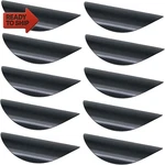 Lc Lictop 10 Pack Flat Black Modern Kitchen Cabinet Finger Drawer Pull, 1.25". Fixed Price $23.60.