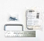2 New Amerock Rectangle Brushed Chrome Handle/pulls & Screws 3.5" Center To. Fixed Price $9.99.