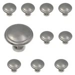 Pack Of 10 Satin Nickel 1/4" Round Cabinet Knob Pulls Laurey 99908. Fixed Price $22.98.