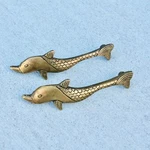 Fish Cabinet Handle, 1PC Rustic Brass Drawer Door Pull Vintage Dresser Hardware. Fixed Price $35.99.