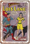 Old Comic Book Cover Superman's Girlfriend Lois Lane Retro Look Metal Sign J2324. Fixed Price $36.95.
