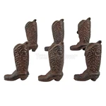 6 Boots Drawer Pull Cabinet Door Handle Knob Cast Iron Rustic Cut-to-size Screws. Fixed Price $21.55.