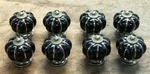 Set Of 8 Black Enamel Pull Drawer Cabinet Knob Porcelain Handle Screws Included. Fixed Price $21.99.