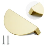 Zorfeter 2-1/2 Inch Drawer Pulls, 4PCS Brushed Brass Half Moon Cabinet. Fixed Price $14.34.