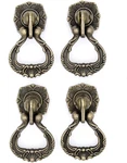Lxz 4 Pcs Vintage Antique Brass Pendant Ring Pulls Drop Handles Knobs With Singl. Fixed Price $17.86.
