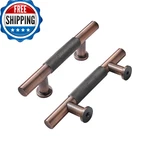 Khtumeware 10PK 3" Brushed Antique Copper Knurled Cabinet Drawer Pulls Handles. Fixed Price $58.74.