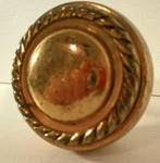 Brass Door Knob Round With Twisted Rope Edge Design Set Screws Vintage. Fixed Price $9.71.
