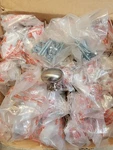 25 Premium Hafele Brand New Solid Cabinet Knobs Brushed Nickel Mushroom Screws. Fixed Price $20.00.