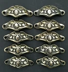 10 Polished Antique Style Brass Apothecary Drawer Bin Pull Handles 2-3/8"C #A3S. Fixed Price $47.95.
