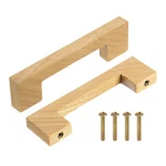 4PCS Inch Hole Center Square Wood Drawer Pulls Ash. Fixed Price $21.53.