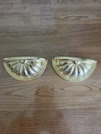 4 Belwith Keeler Polished Brass 3" Center To Solid Cup Cabinet Pull. Fixed Price $12.00.