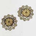 Vtg. Allison Drawer Pull Knob Ornate Backplate Escutcheon Japan Lot Of 2. Fixed Price $34.50.
