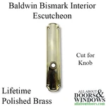 Baldwin Bismark Interior Back Plate Solid Brass Escutcheon Indoor. Fixed Price $49.99.