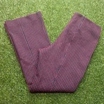 Anthropologie Crop Flare Pants Women 27X26 Red Blue Square Wide Leg Pull On. Fixed Price $23.99.
