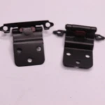 (pair) Cosmas Flat Cabinet Hinge Black 3/8" Inset 17128-FB. Fixed Price $5.28.